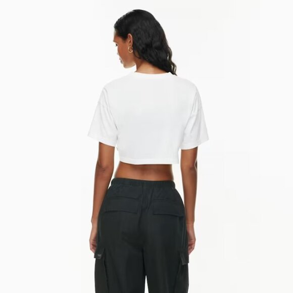 TNA White Laid Back Crop Tee - Picture 6 of 7